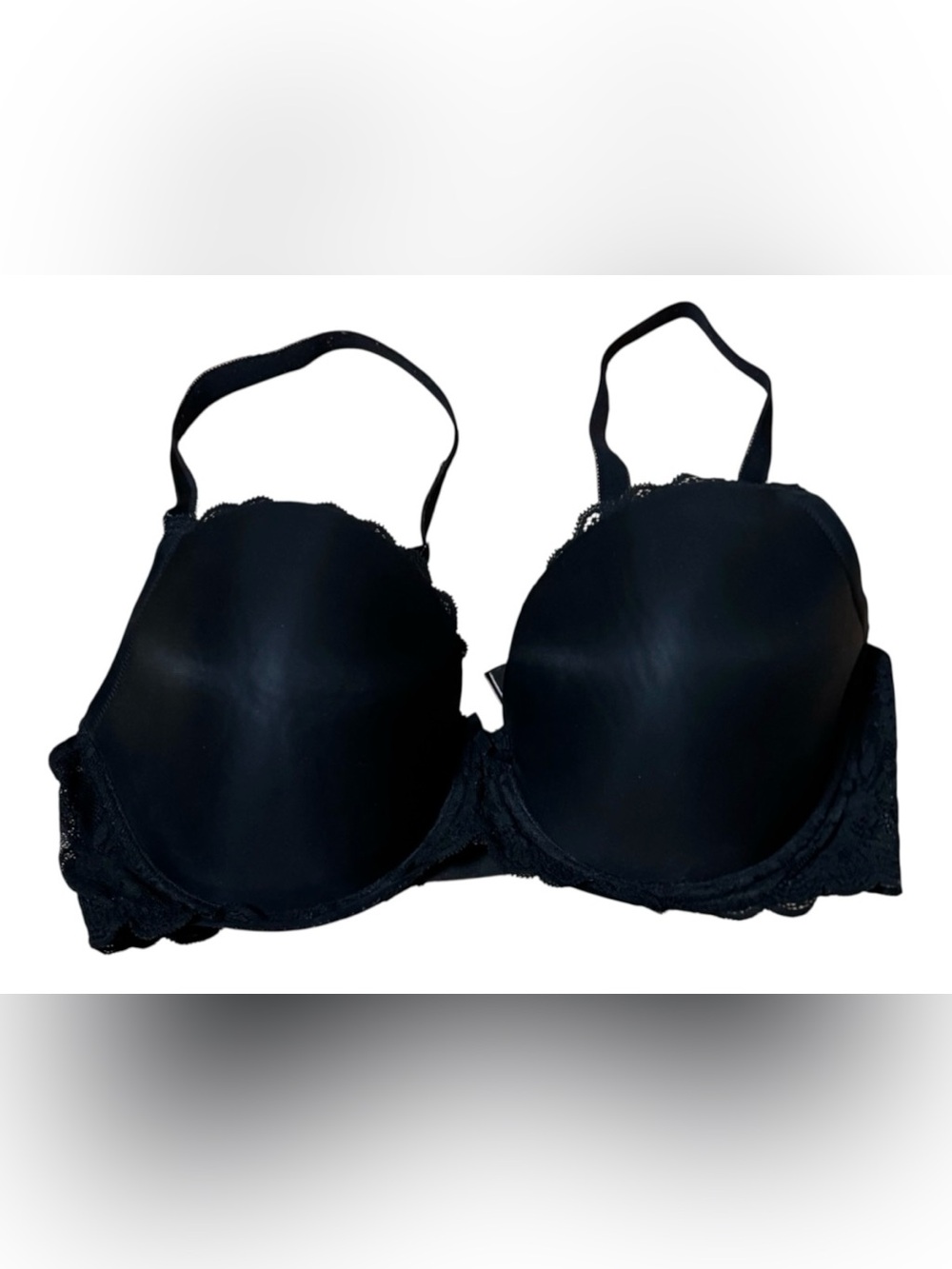 Black Lace Lightly Padded Underwire Bra Victoria’s Secret Sz 36DDD